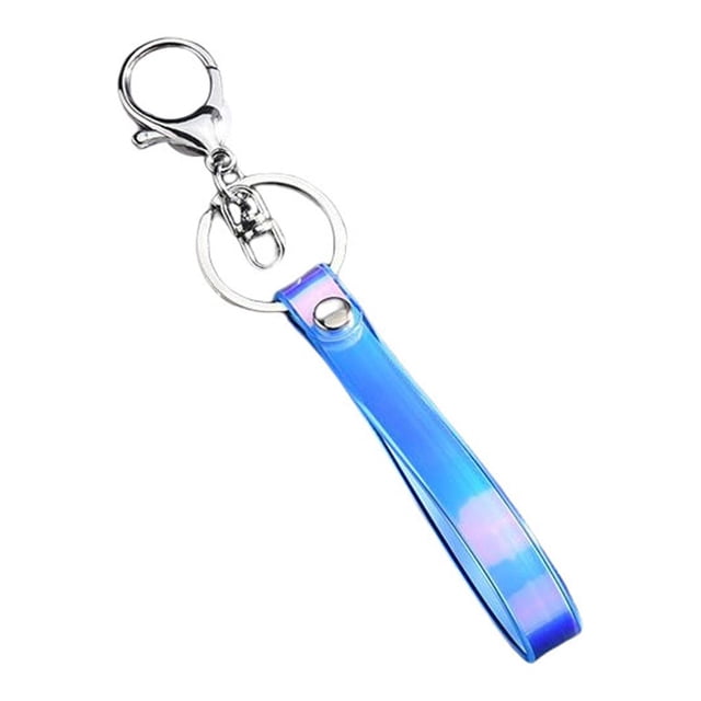 stanreset PVC Keychain Replacement Decorative Odorless Cute Glossy Handbag Shoulder Bag Smart Phone Pendant Ornament Gift Light Blue