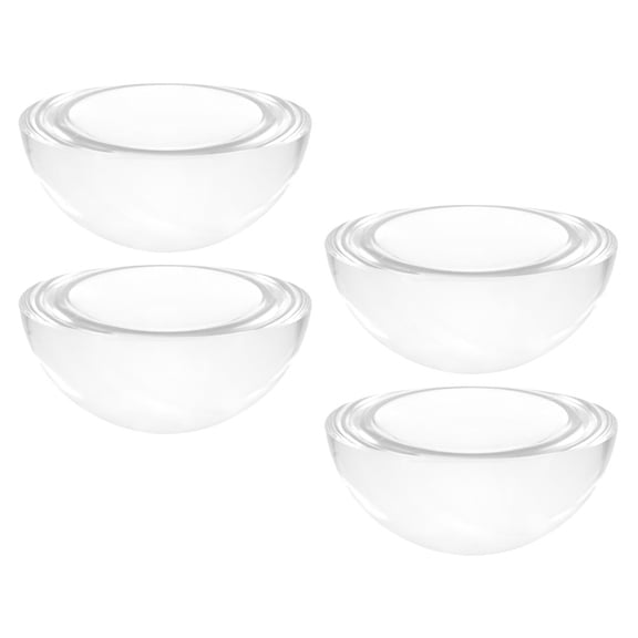 Raindrops Set of 4 Clear Crystal Paperweights Heavy 3D Dome Glass Desk Decoration Transparent Office Accessories