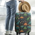 thumbnail image 2 of DarkBlue Cartoon Dinosaurs Names Pattern Luggage Cover Fashion Suitcase Cover Baggage Covers Fit 25-28 Inch Luggage (Go Travel), 2 of 5