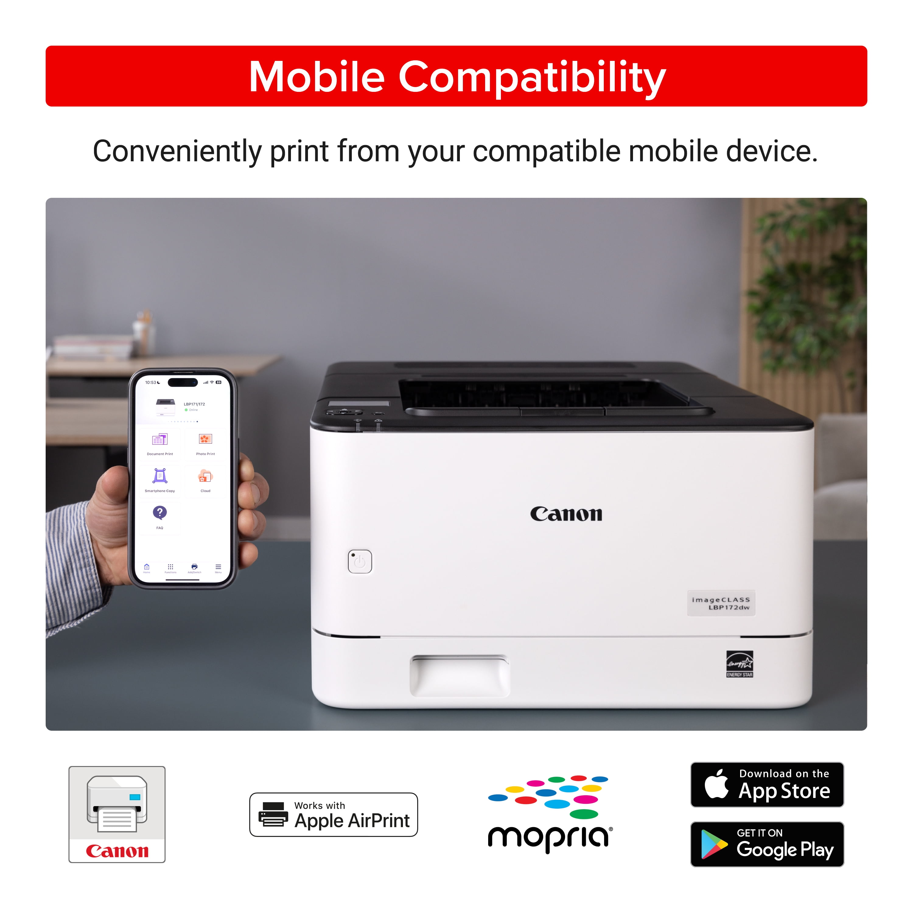 Canon imageCLASS LBP172dw - Wireless, Duplex Laser Printer with 1-Year Limited Warranty