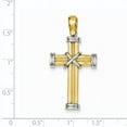 thumbnail image 3 of 14k Two-tone Fancy Cross Pendant, 3 of 3