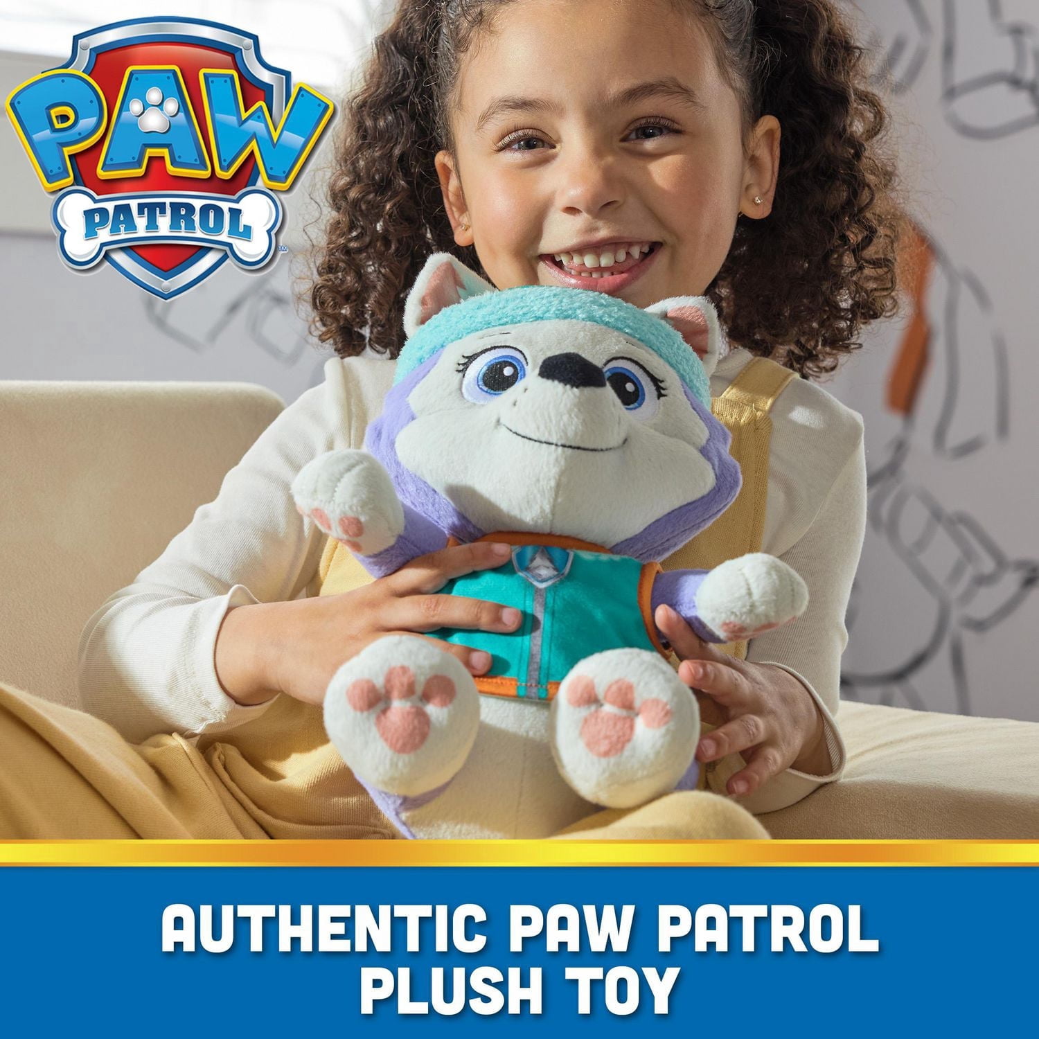 PAW Patrol, Bedtime Plush Everest, 10-Inch Stuffed Animal with Reversible Outfit, Kids Toys for Boys & Girls Ages 3 and Up