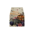 thumbnail image 2 of Yhmxh Halloween Table Runner, Spooky Black Crow/Jack-O'-Lantern Print Table Runner, Linen Halloween Table Decor, Gothic Tablecloth for Fall Dinner, Halloween Party and Gothic Home Decoration, 2 of 6