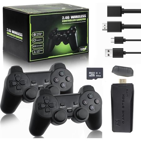 M8 Retro Game-Stick, Revisit Classic Games with Built-in 9 Emulators, 20,000+ Games, 4K HD Output, and 2.4GHz Wireless Controller for TV Plug and Play, 64GB
