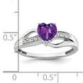 thumbnail image 2 of Primal Gold 10 Karat White Gold Amethyst and Diamond Ring, 2 of 4