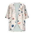 thumbnail image 4 of LIBRCLO Womens Swimsuit Cover-ups Beach Hawaiian Long Sleeved Cardigans Fashionable Casual Printed Tops, 4 of 6