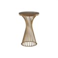 thumbnail image 2 of INK+IVY Mercer Accent Table - Wire Frame Pedestal Base, Round Top Modern Mid-Century Hour Glass Retro Design, 30" High, Bronze, 2 of 4