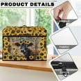 thumbnail image 6 of SEANATIVE Wood Sunflower Cow Sewing Machine Cover with Pockets Compatible with Most Standard Sewing Machines Portable Swwing Machine Dust Cover Decor, 6 of 7