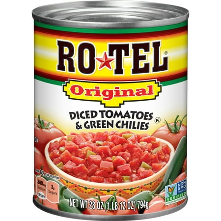 (6 Pack) RO*TEL Original Diced Tomatoes and Green Chilies, 28