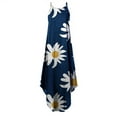 thumbnail image 4 of SMihono Robe Maxi Bohème d'Été pour Femmes Grande Taille Robe d'Été Décontractée pour Femmes Sans Manches à Col Licou Jupe à Bretelles Fendue Robe Maxi à Imprimé Robe de Plage Évasée, 4 of 4