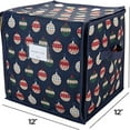 thumbnail image 5 of Laura Ashley LA-99006-BAG Ornament Print Design Stackable Christmas Ornament Storage Box - 64 Count, 5 of 5