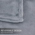 thumbnail image 5 of Howarmer Gray Fuzzy Bed Blanket, King Size Soft Flannel Fleece Blankets, All Season Lightweight Warm Bed Throws, 90 x 108 Inch, 5 of 7