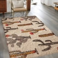 thumbnail image 4 of Area Rug 48×72in, Brown Cactus Red Flowers Vintage Back Floor Carpet Living Room Rug, Tropical Plants Non-Slip Welcome Mat Indoor Rugs for Bedroom Dining Room, 4 of 9