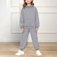 thumbnail image 5 of UACY Girls Boys Athletic Matching Sets Sweatsuit 2 Piece Tracksuit Jogging Suits Hooded Sweatshirt and Jogger Sweatpants Sweat Set (Grey, 15-16 Years), 5 of 9