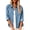 #314-Blue, variant on Women's Pinstripe Blazer Jacket Long Sleeve Notch Lapel Single Button Closure Office Outwear for Work Daily