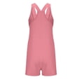 thumbnail image 4 of Racerback Athletic Rompers for Women Sleeveless Tank Jumpsuits Shorts Pocketed Loose Summer One Piece Workout Outfits, Pink, XXL, 4 of 7