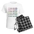 thumbnail image 4 of CafePress - I Love My Job Women's Light Pajamas - Women's Short Sleeve Print T-Shirt and Pants Light Cotton Pajama Set, 4 of 7