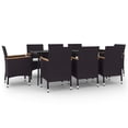 thumbnail image 5 of vidaXL Patio Dining Set 5 Piece Black and White/Gray 31.5"/55.1" Table Length, 5 of 25