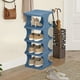 thumbnail image 5 of Organizador Multicapa para zapateros | Estantería de almacenamiento de plástico de 5 niveles | Blanco, Naranja, Azul | Diseño de puertas que ahorran espacio | Montaje sencillo sin herramientas, 5 of 6