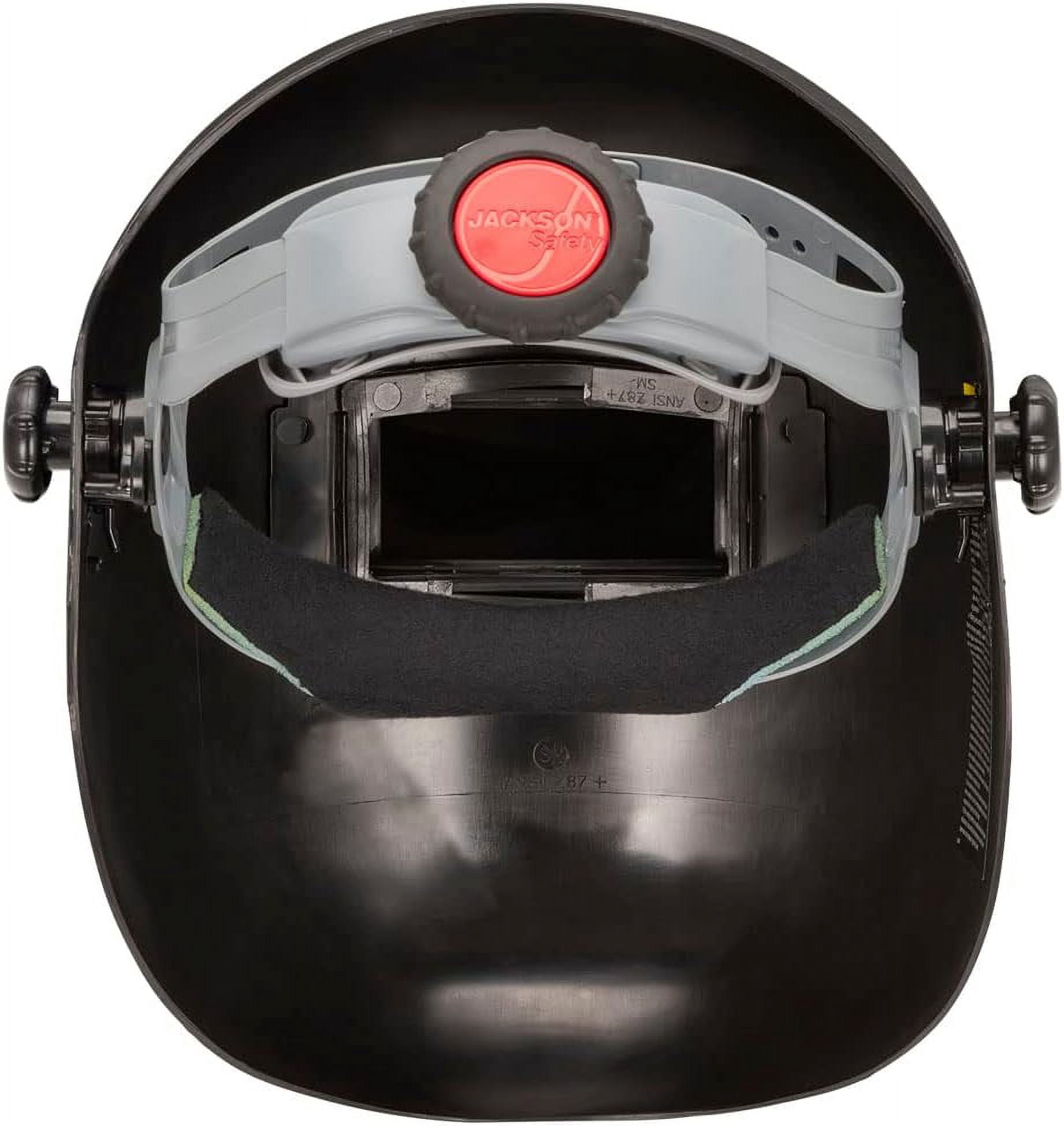 Jackson Safety Welding Helmet - Passive - Super Tuff Nylon - Lift Front - 2" x 4.25" Viewing Area - Shade 10 - 370 Speed Dial Headgear - Black - 280PL Series