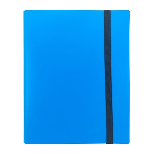 Álbum de tarjetas con 9 bolsillos, tapa de carga lateral, carpeta de bolsillo para TCG Baseball Azul