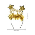 thumbnail image 2 of CTIRCHIU 4Pcs Happy New Year Headband Assorted Color Glitter Star Hairband Festive Holiday Party Accessory, 2 of 7