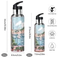 thumbnail image 2 of Yayeee 33oz Insulated Water Bottle Double Wall Stainless Steel with Flip Straw Lid, Pink Boat, 2 of 7