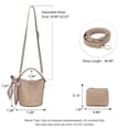 thumbnail image 3 of FALAN MULE Small Crossbody Bag for Women Vegan Leather Mini Bucket Handbags Shoulder Purse, 3 of 6