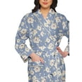 thumbnail image 4 of Moomaya Printed WoMen's Robe Dressing Gown With Pockets Bath Robe Girls, 4 of 6