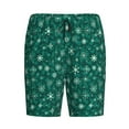 thumbnail image 6 of Daiia Christmas Snowflakes Mens Woven Stretch Pajama Short,Short Pajama Pants-Large, 6 of 7