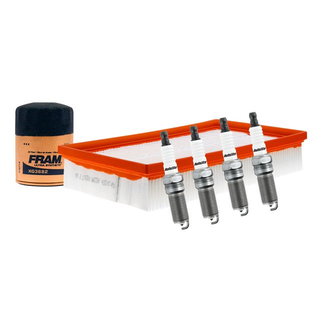 Kit De Bujías Doble Platino, Filtro De Aire Y Filtro Para Aceite Sintético 6 PIEZAS Afinación Sin Aceite Compatible con Milan 2006 A 2008 Mercury L4 2.3L