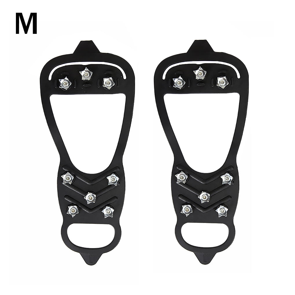 Shoe Ice Cleats 8Teeth Ice Grippers Shoes Protector for Walk on Ice Snow L 