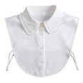 thumbnail image 1 of EeaseMX 1 pieza de blusa de gasa con cuello falso desmontable para mujer, 1 of 7