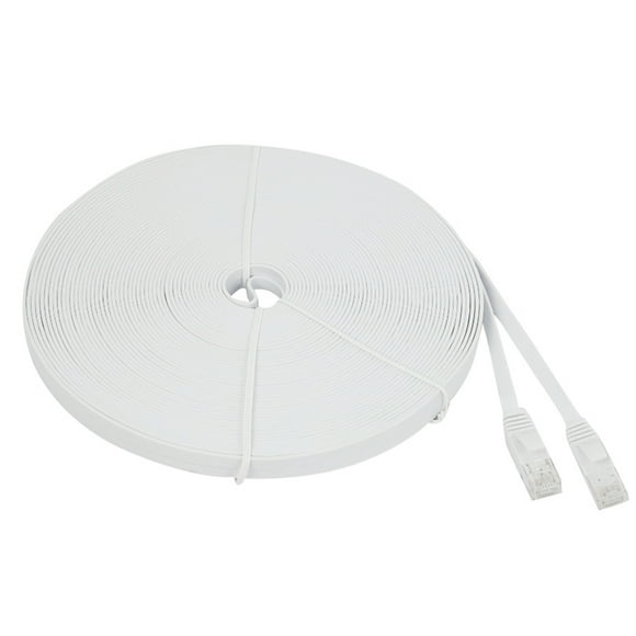 Cat 6 Ethernet Cable 100 Ft (30 Meters) Flat Slim Long Internet Network LAN Patch Cords, Cat6 High Speed Computer Wire