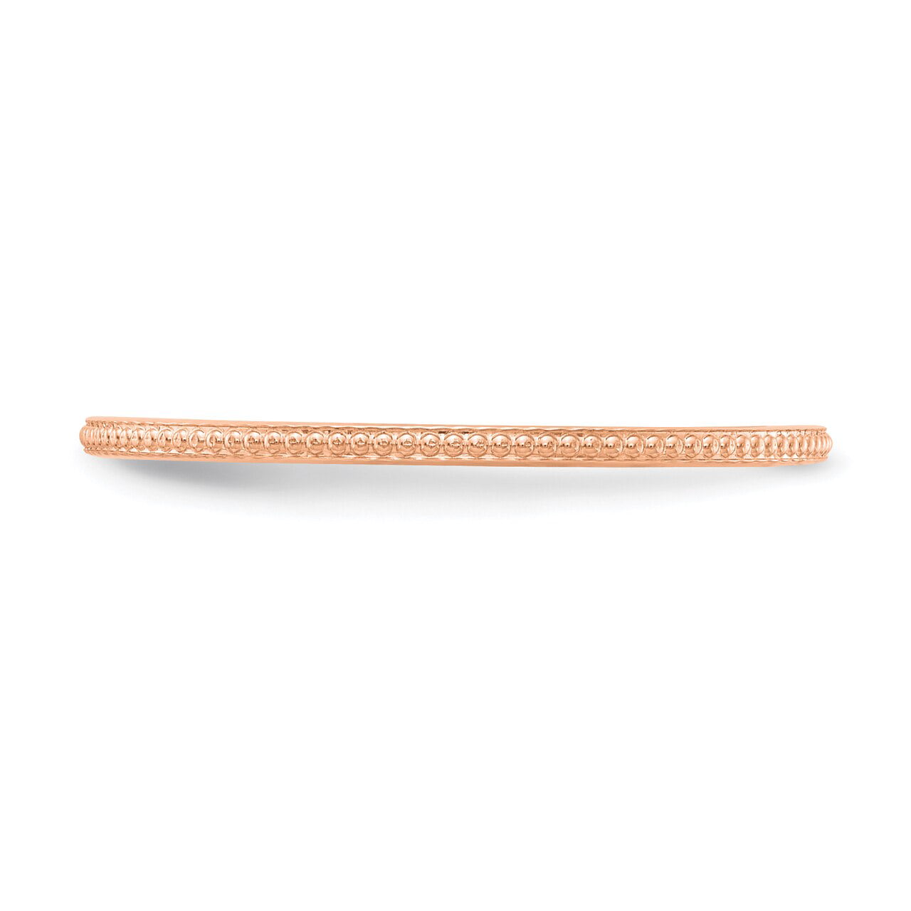 Details about   Real 14kt Rose Gold 1.2mm Bead Stackable Band Size:9.5