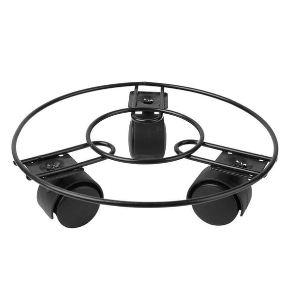 Soporte redondo de hierro para plantas, soporte móvil para macetas, bandeja base para macetas