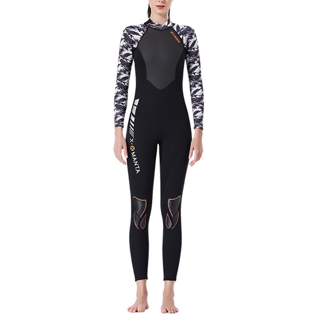 Greeniant Trajes de buceo DiveSail, traje de buceo para hombres y mujeres, traje de baño de manga larga, pantalones largos, traje de baño de cuerpo Deportes acuáticos Mujer Negro/Blanco XXL Greeniant OD003283-10