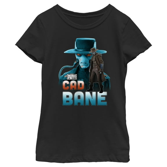 Girl's Star Wars: The Book of Boba Fett Cad Bane Mercenary and Bounty Hunter Graphic Tee Black X Small