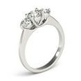thumbnail image 3 of 14k White Gold Classic 3 Stone Round Diamond Engmt Ring 1 cttw Size 6, 3 of 4