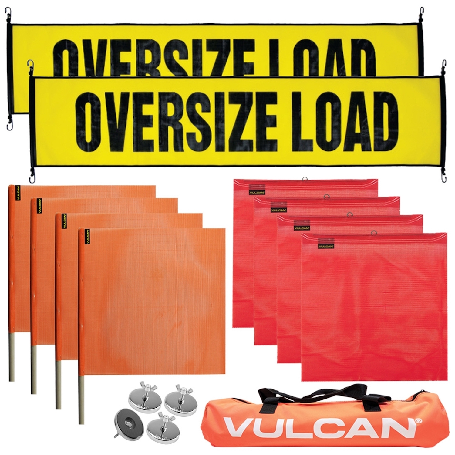 VULCAN Flags, Oversize Load Banners, and Kit Includes 2