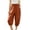 Orange, variant on Women's High Waist Drawstring Harem Capri Pants with Pockets Cotton Cuffed Joggers Loose Fit Casual Summer Lounge Pants for Daily Wear