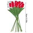 thumbnail image 3 of 10 Pieces Real Touch Artificial Tulip Bouquet, 13.4” Faux PU Tulips with Flexible Stems for Vase Arrangements, Spring Easter Home Decor, Wedding Centerpieces and Gift, 3 of 3