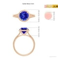 thumbnail image 4 of ANGARA Natural 1.8 ct Tanzanite Twist Rope Split Shank Ring in 14K Rose Gold for Women (Size-8mm) | December Birthstone, Birthday, Anniversary, Jewelry Gift for Women | Natural Tanzanite Ring, 4 of 9