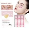 thumbnail image 2 of BUY 2 SAVE 10%!Maojin Parches para espinillas para la cara, cubiertas coloridas y lindas para los granos en forma de corazón, parches hidrocoloides para acné con aceite de té,centella(600 unidades), 2 of 6