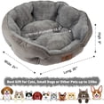 thumbnail image 3 of Cama para mascotas Asvin Medium para perros y gatos, suave y lavable, gris, 3 of 6