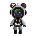 thumbnail image 4 of Clip lindo coche salida de aire Perfume dibujos animados astronauta coche ambientador negro, 4 of 4