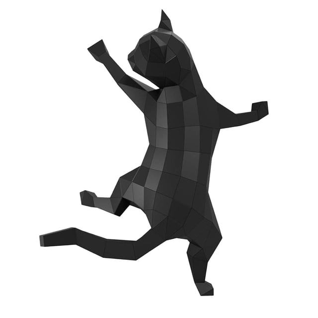 Arte de papel de pared Kit de construcción de plantillas de Papercraft de gato Negro Sunnimix Plantilla 3D DIY Papercraft