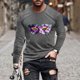 thumbnail image 1 of Amzcrzy Sudadera Para Hombre, Moda Para Hombre, Estampado De Carnaval, Blusa De Manga Larga Y Cuello Redondo, Gris, M, 1 of 5
