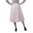 thumbnail image 4 of Moomaya Womens Below Knee Length A-Line Skirt Front Button Casual Skirt w/ Pockets, 4 of 6