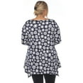 thumbnail image 3 of White Mark Women's Plus Size Printed Geometric Circle Tunic Top, 3 of 5